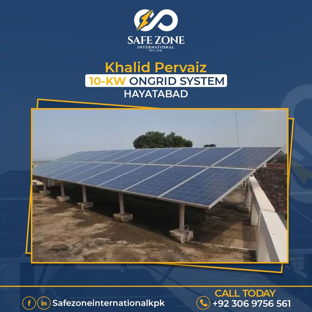 10-KW On Grid Solar Installation in Hayatabad
