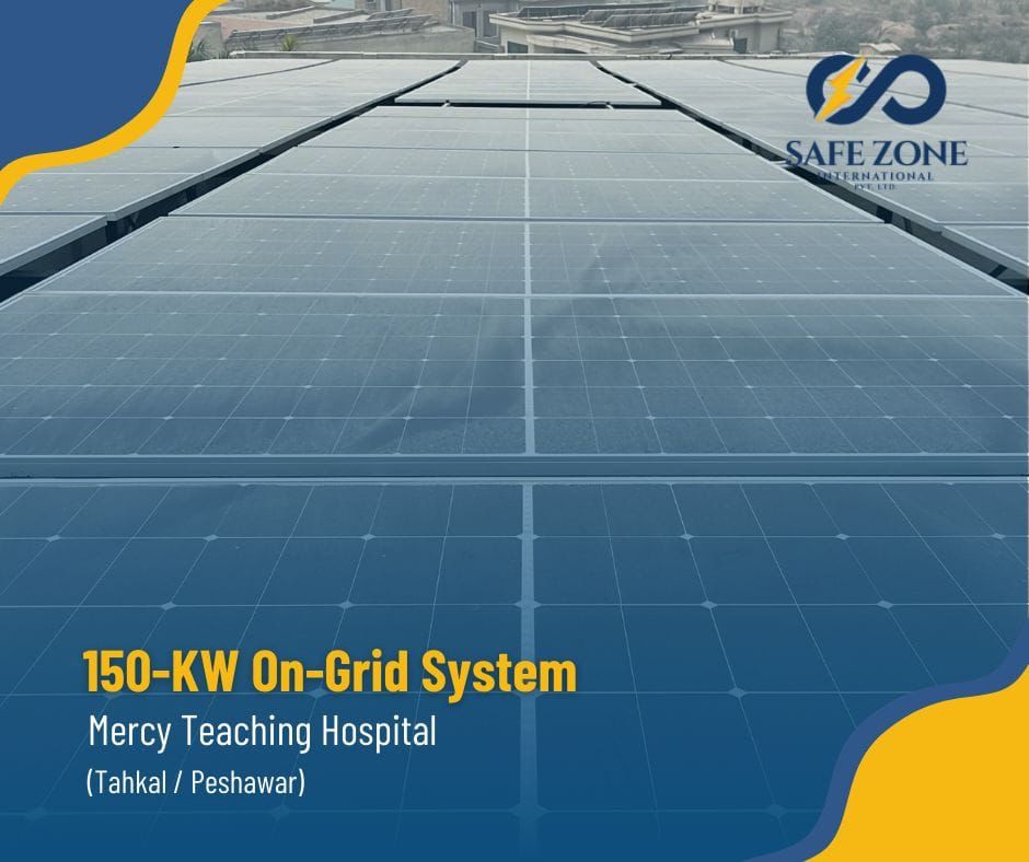 150 KW On Grid Hybrid Solar Installation in Peshawar