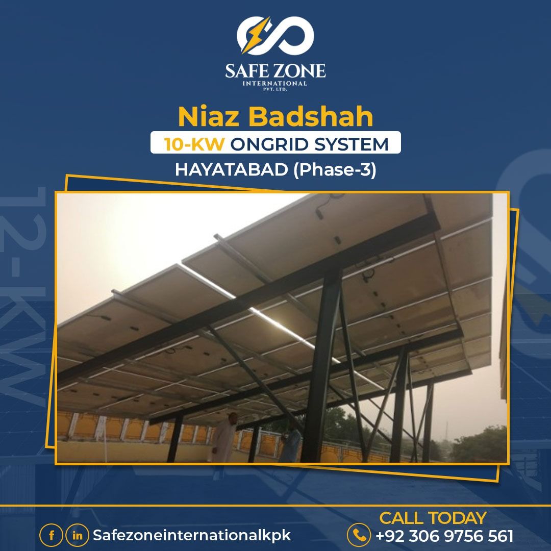 10-KW On Grid Solar Installation in Hayatabad phase 3